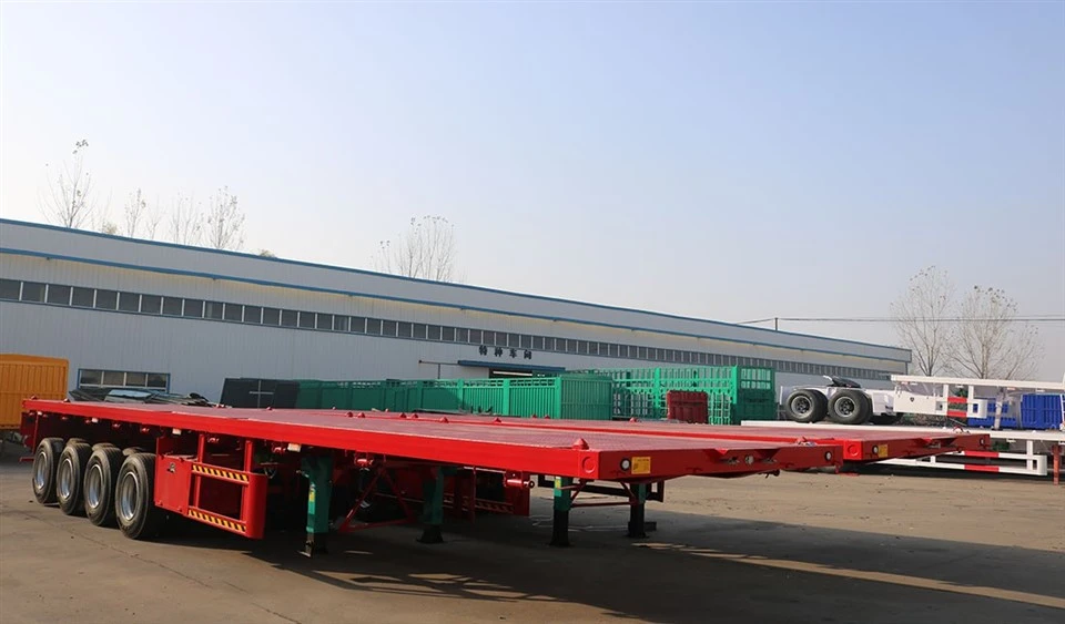 Tri Axle Chassis 40ft Flatbed Trailer